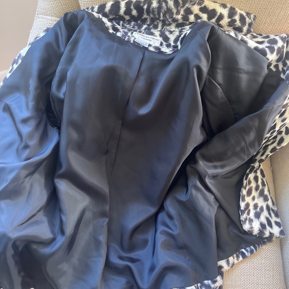 VTG Charles Gray London Jacket Black/White MOB WIFE LG Made in England PERFECT - Picture 6 of 6